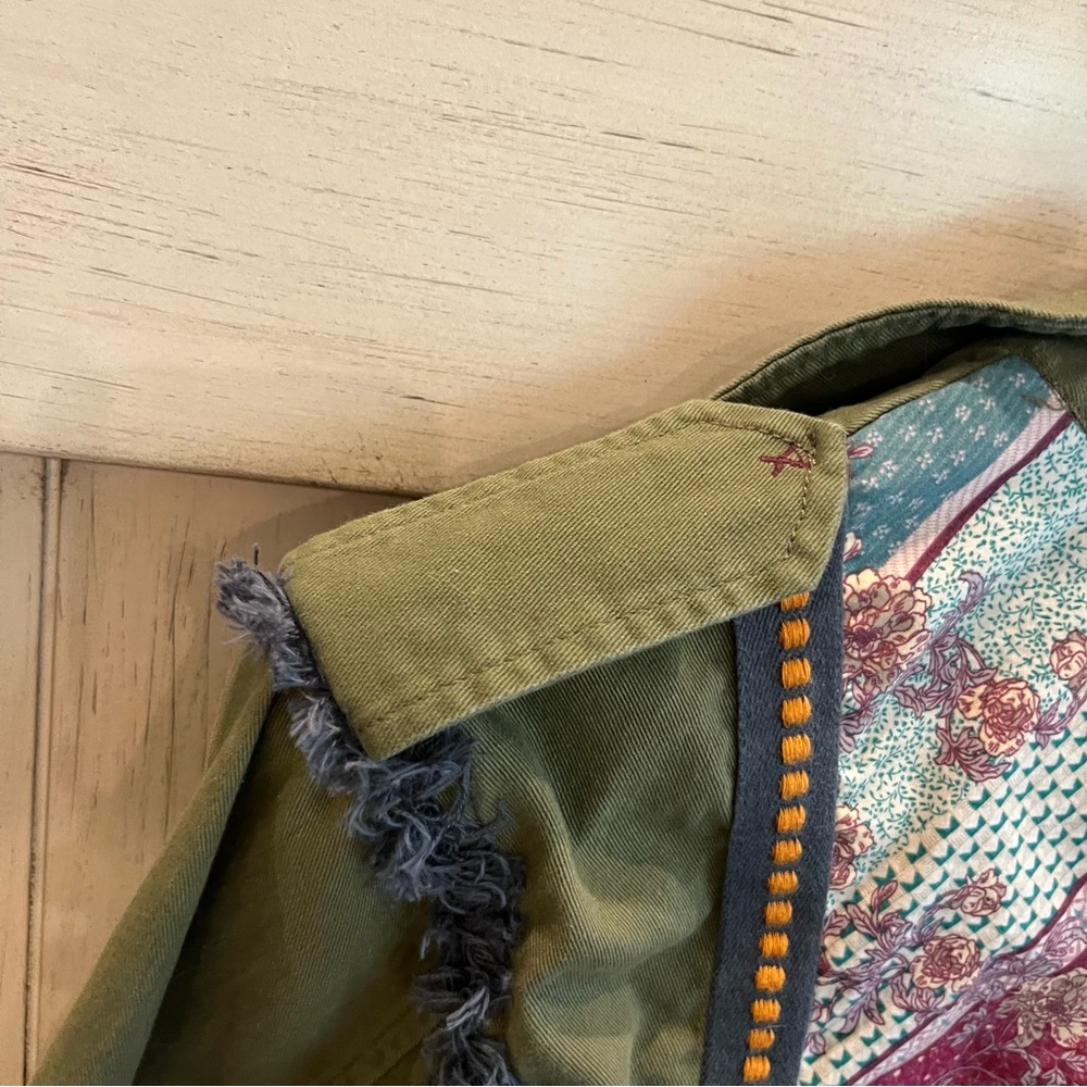 Matilda Jane Green Patchwork Utility Jacket Size … - image 5